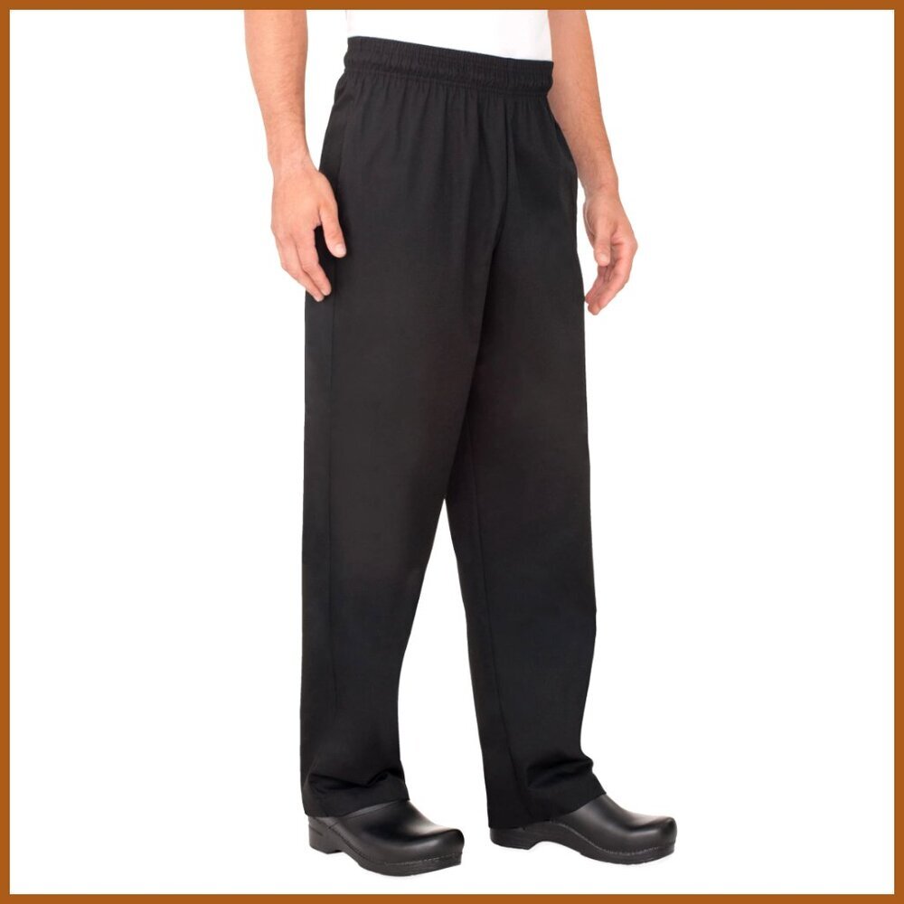 Baggy Chef Pants with Elastic Waist and Drawstring